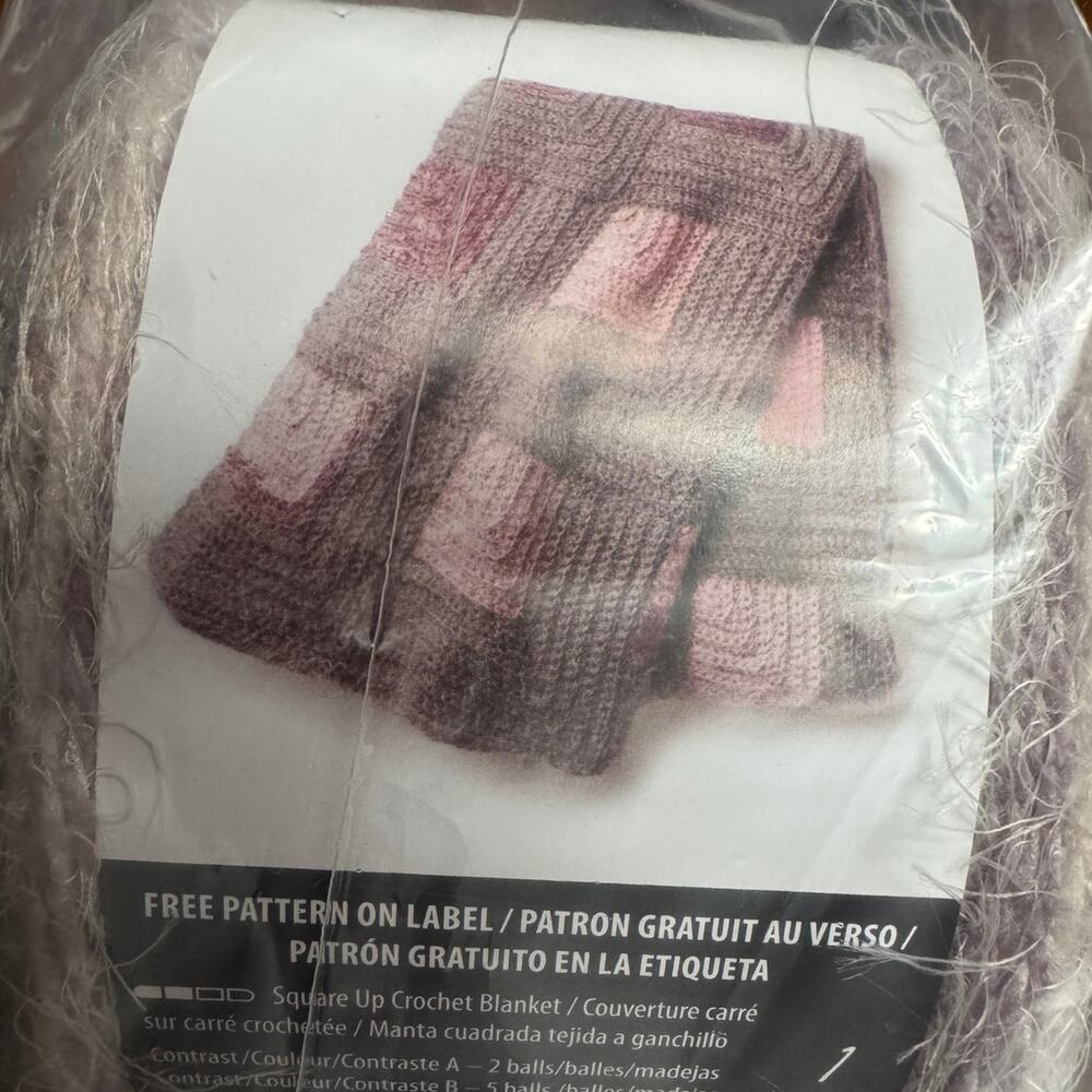 Caron Latte Cakes Self-Striping Yarn, 8.8 oz. Each 2 cakes blackberry - Picture 3 of 5